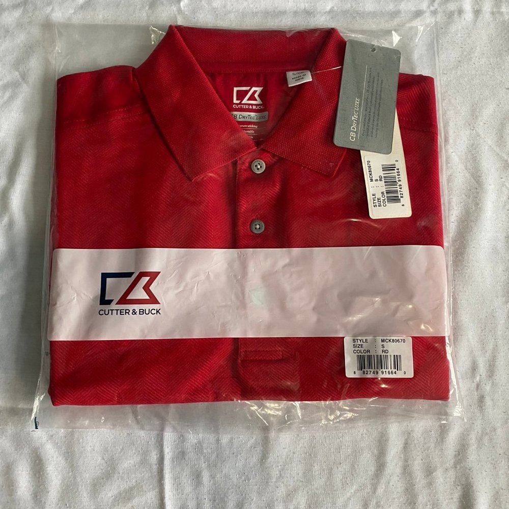 Cutter & Buck Deep Herringbone Men Polo Golf Shirt